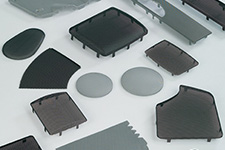 Perforated and expanded sheets for washing machines and dishwashers.